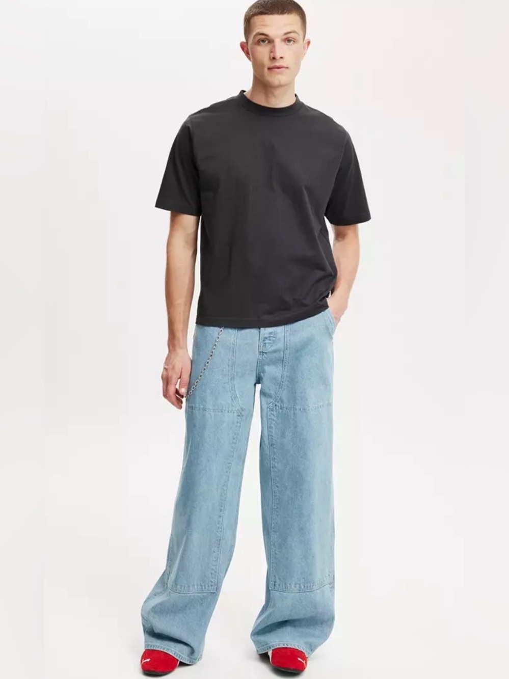 Title: Cotton On Super Baggy Balloon Jeans Light Wash Men’s Size 32